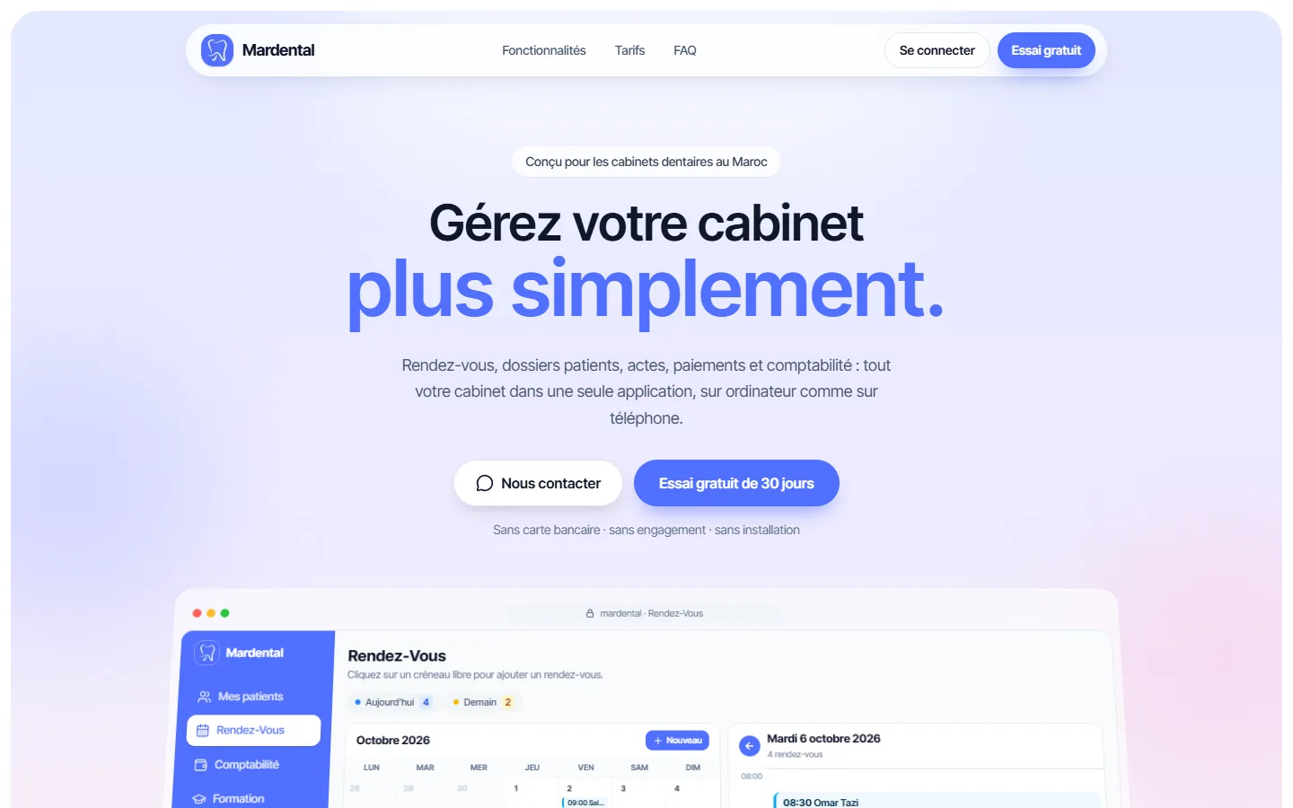 Homepage of Mardental